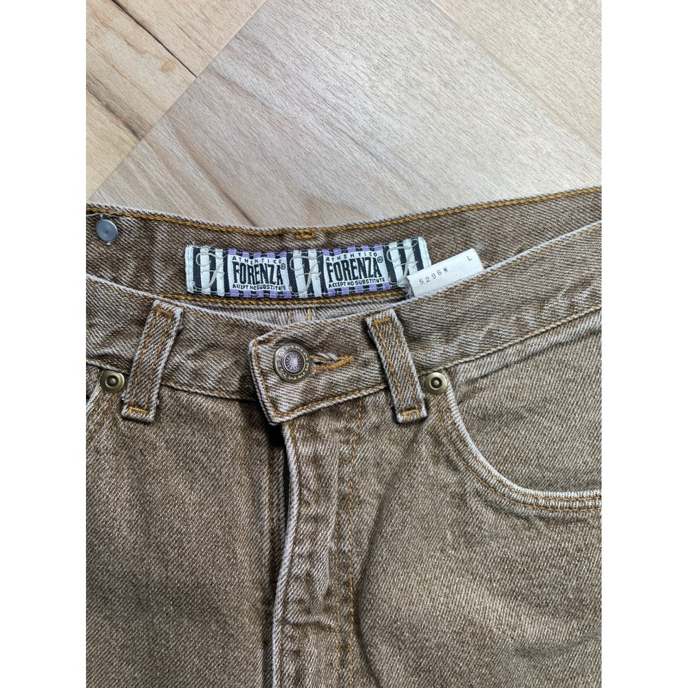 Vintage Forenza High Waisted Straight Leg Brown Denim Jeans Size 8 Made in USA - Picture 2 of 10